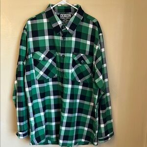 DIXXON Green and Black Casual Button Down Shirt